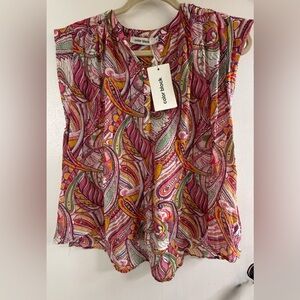 Paisley Blouse - Pink and Orange
